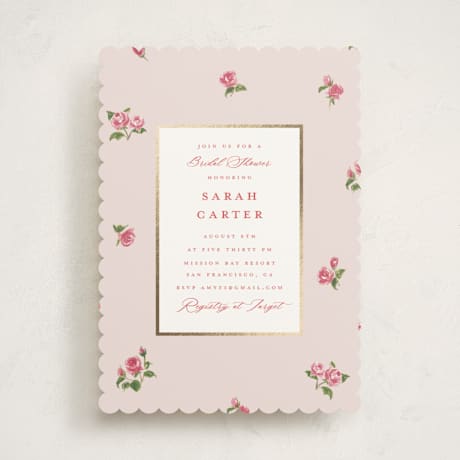 Foil-Pressed Bridal Shower Invitations