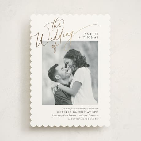 Foil-Pressed Wedding Invitations