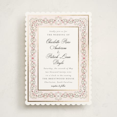 Foil-Pressed Wedding Invitations