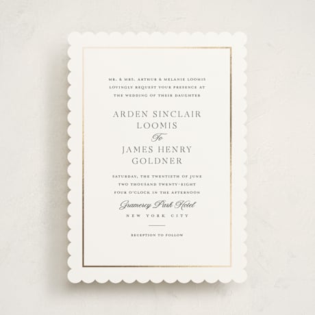 Foil-Pressed Wedding Invitations