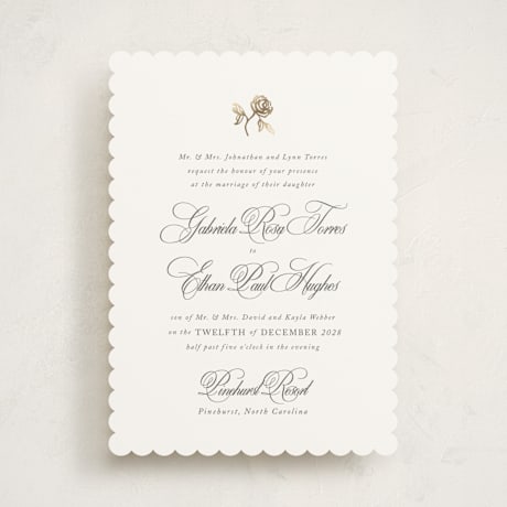 Foil-Pressed Wedding Invitations
