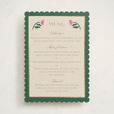 Foil-Pressed Menus