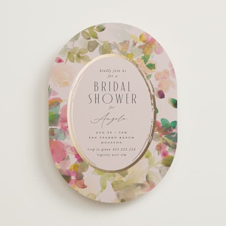 Foil-Pressed Bridal Shower Invitations