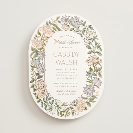 Foil-Pressed Bridal Shower Invitations