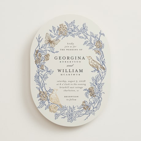Foil-Pressed Wedding Invitations