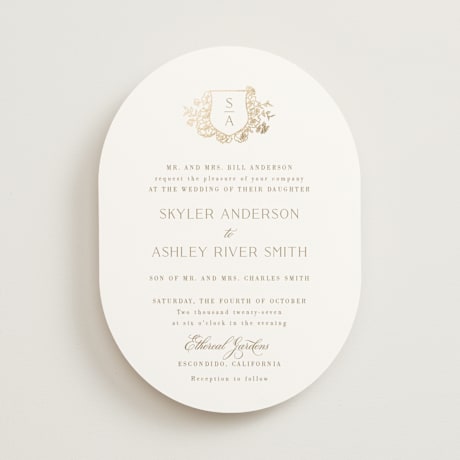Foil-Pressed Wedding Invitations