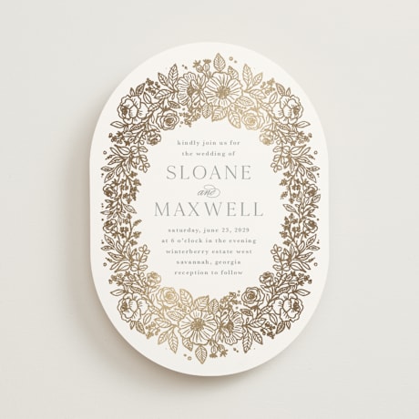 Foil-Pressed Wedding Invitations