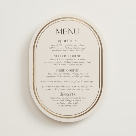 Foil-Pressed Menus