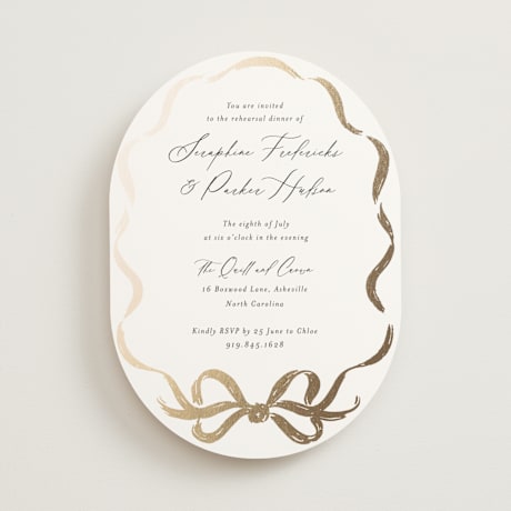 Foil-Pressed Rehearsal Dinner Invitations