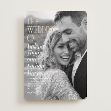 Foil-Pressed Wedding Invitations