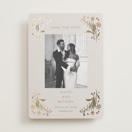 Foil-Pressed Save the Date Cards