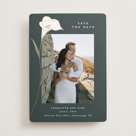 Foil-Pressed Save the Date Cards