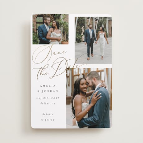 Foil-Pressed Save the Date Cards