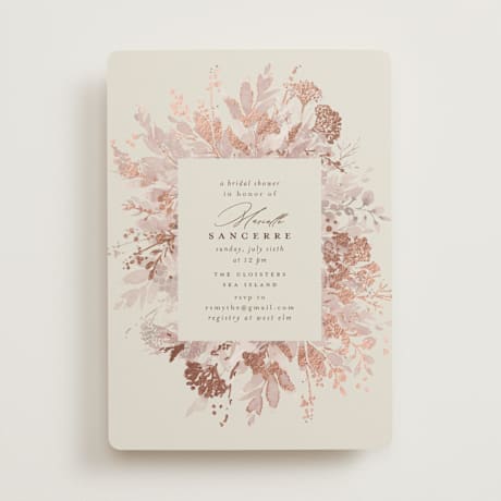 Foil-Pressed Bridal Shower Invitations