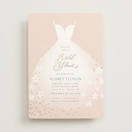 Foil-Pressed Bridal Shower Invitations