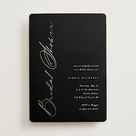 Foil-Pressed Bridal Shower Invitations