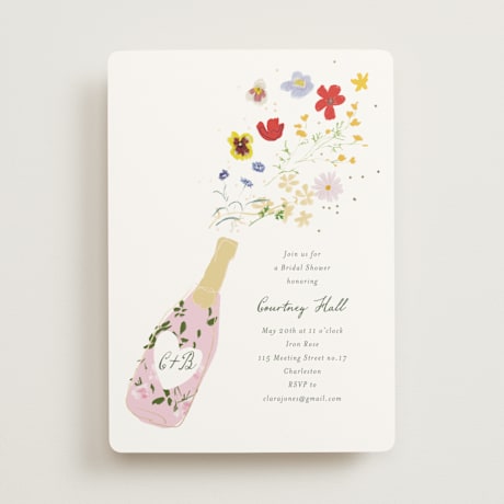 Foil-Pressed Bridal Shower Invitations