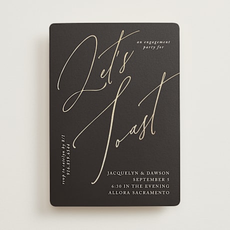 Foil-Pressed Engagement Party Invitations