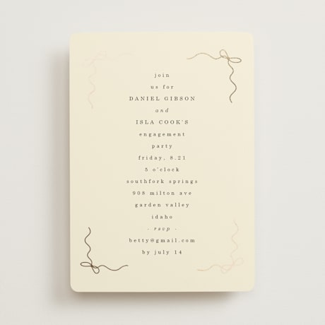 Foil-Pressed Engagement Party Invitations