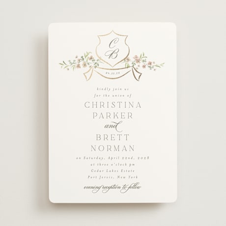 Foil-Pressed Wedding Invitations