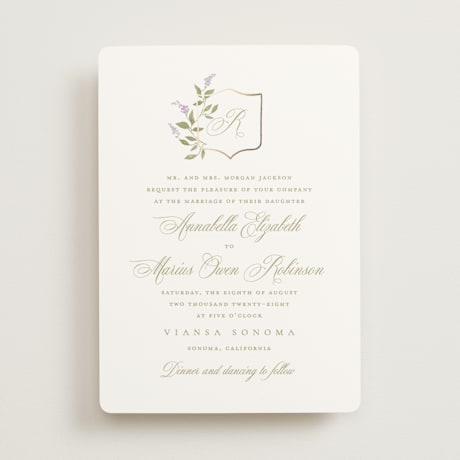 Foil-Pressed Wedding Invitations