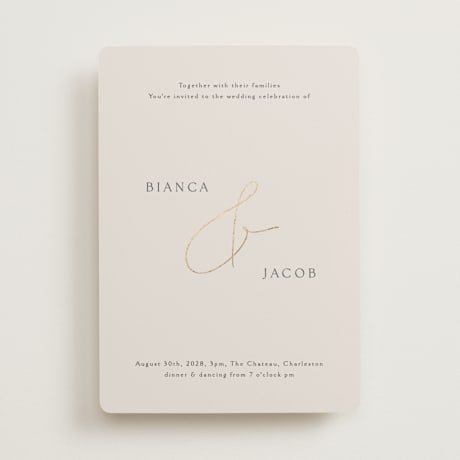 Foil-Pressed Wedding Invitations