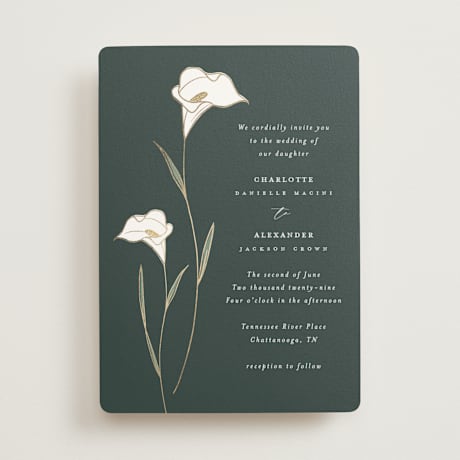 Foil-Pressed Wedding Invitations