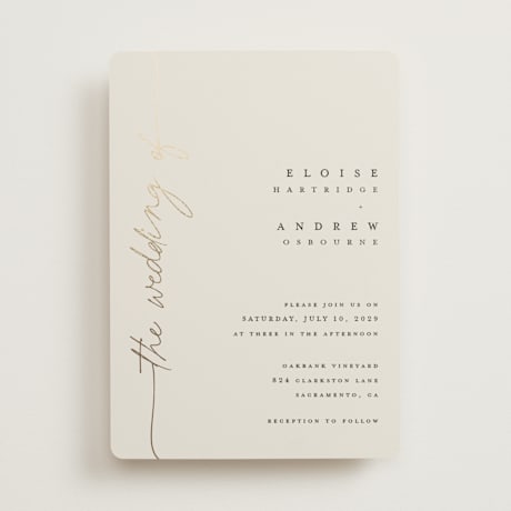 Foil-Pressed Wedding Invitations
