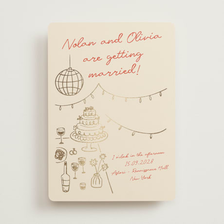 Foil-Pressed Wedding Invitations