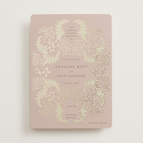 Foil-Pressed Wedding Invitations