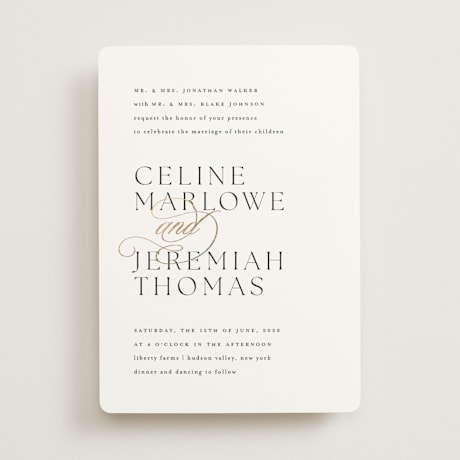 Foil-Pressed Wedding Invitations