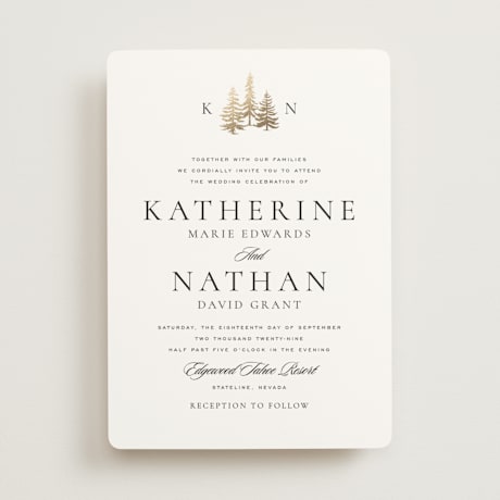Foil-Pressed Wedding Invitations