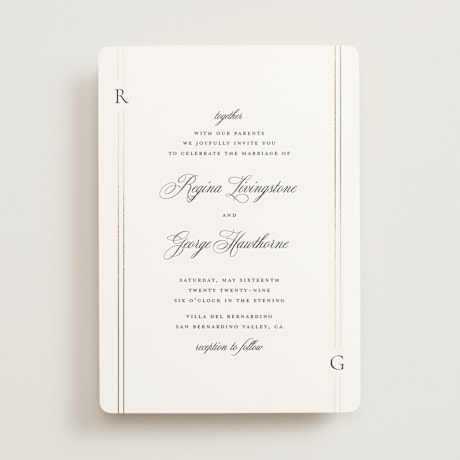 Foil-Pressed Wedding Invitations