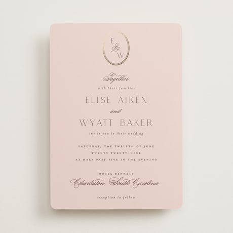 Foil-Pressed Wedding Invitations