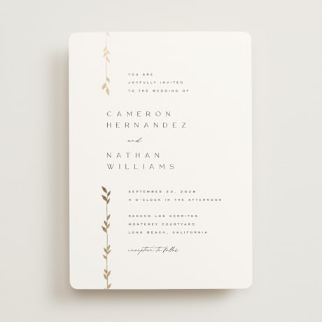 Foil-Pressed Wedding Invitations