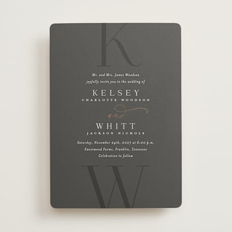 Foil-Pressed Wedding Invitations
