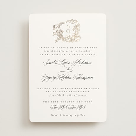 Foil-Pressed Wedding Invitations
