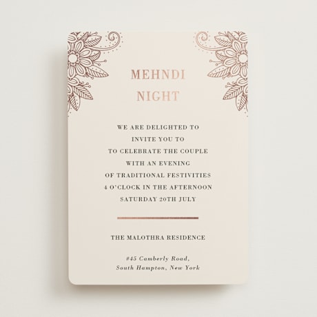 Foil-Pressed Mehndi Invitations