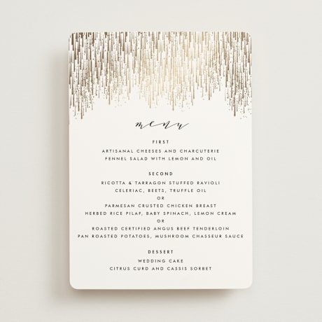 Foil-Pressed Menus