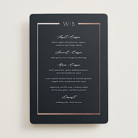 Foil-Pressed Menus