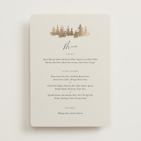 Foil-Pressed Menus
