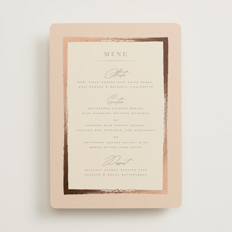 Foil-Pressed Menus