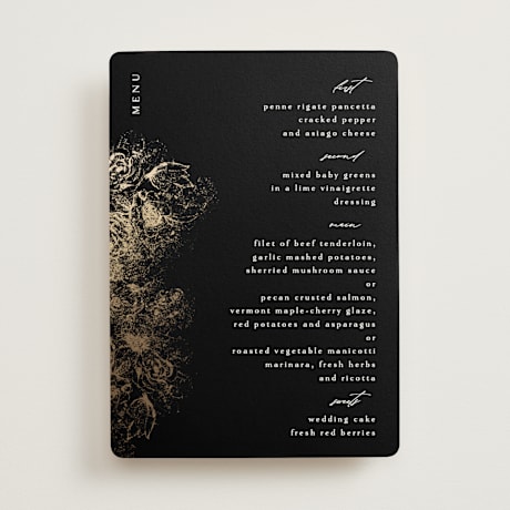 Foil-Pressed Menus