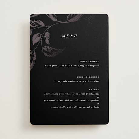 Foil-Pressed Menus