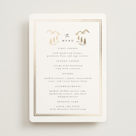 Foil-Pressed Menus