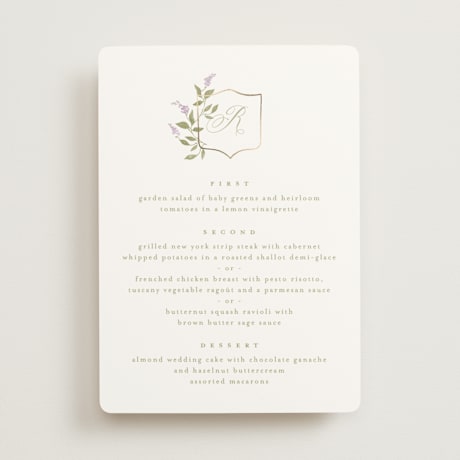 Foil-Pressed Menus