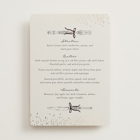Foil-Pressed Menus