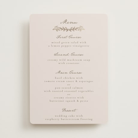 Foil-Pressed Menus