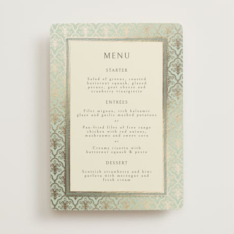 Foil-Pressed Menus