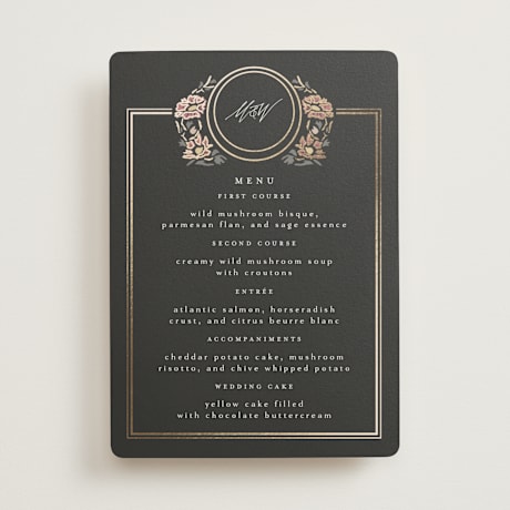 Foil-Pressed Menus